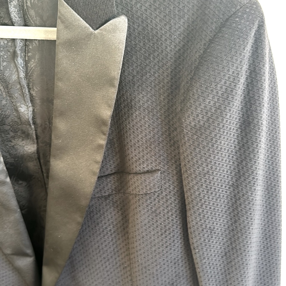 SARAR Black Velvet Textured Formal Dressy Jacket, 38 R - Picture 4 of 6